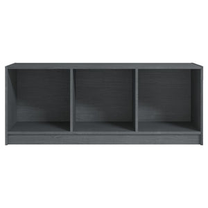 Grauer TV-Schrank Kiefer Massivholz 104cm