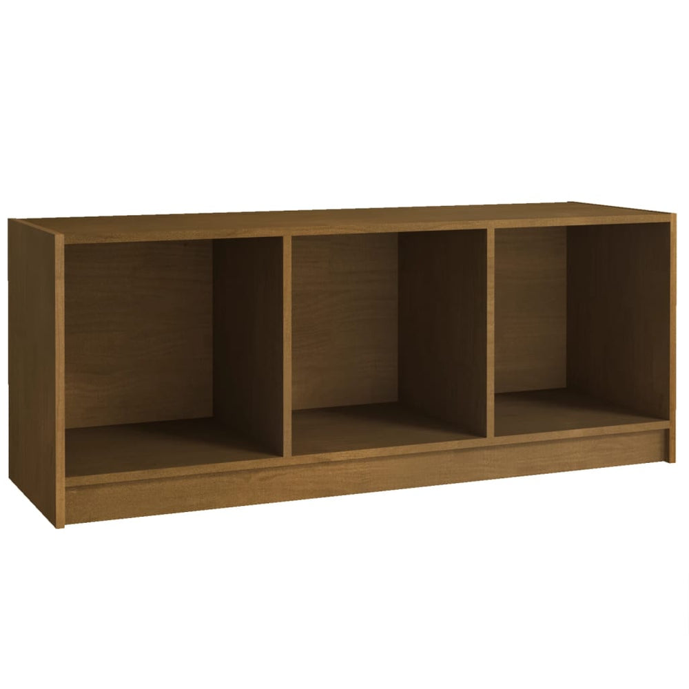 vidaXL Meuble TV marron miel 104x33x41 cm Pin massif