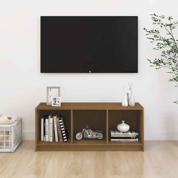 TV-Schrank Honigbraun Kiefer Massivholz