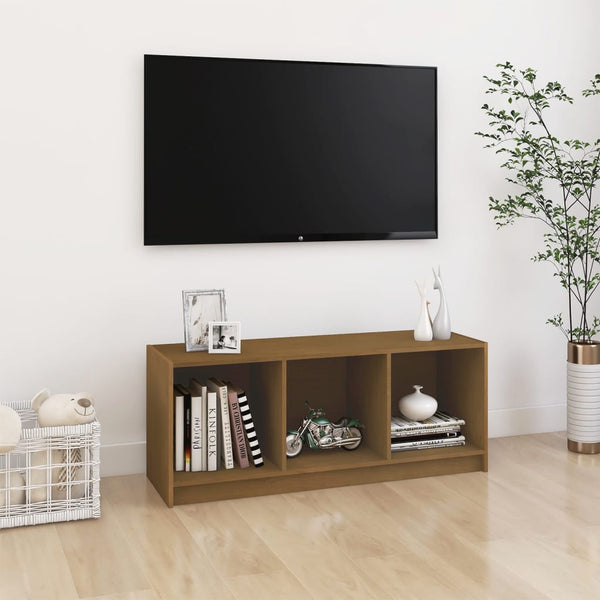 TV-Schrank Honigbraun Kiefer Massivholz