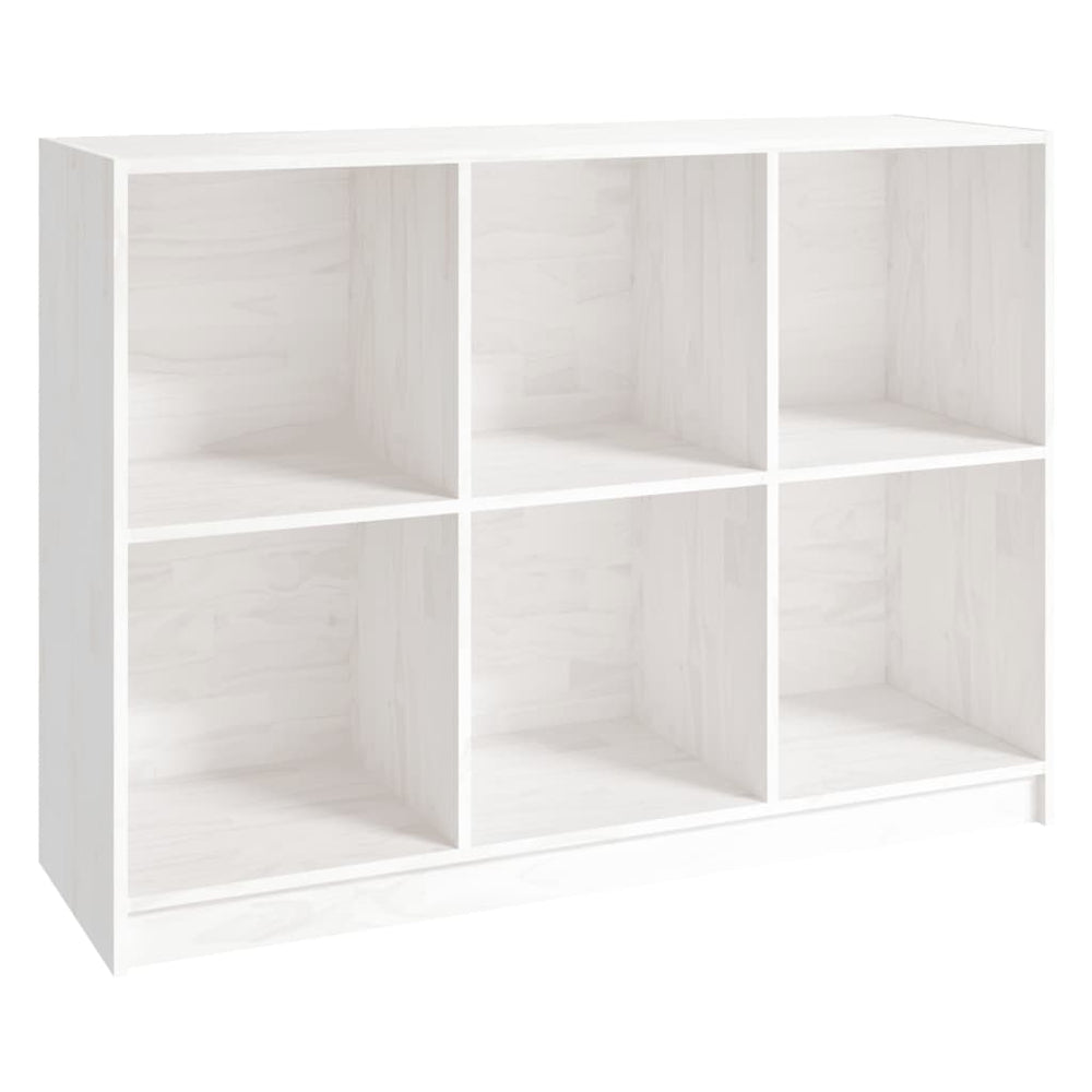 Bücherregal Weiß Massivholz Kiefer 104 cm