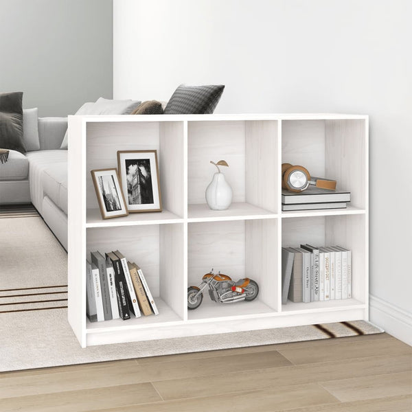Bücherregal Weiß Massivholz Kiefer 104 cm