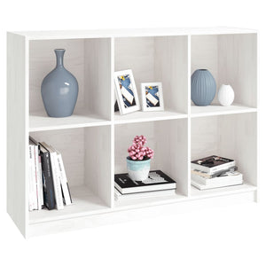 Bücherregal Weiß Massivholz Kiefer 104 cm