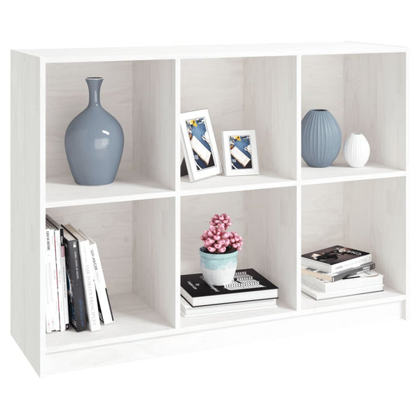 Bücherregal Weiß Massivholz Kiefer 104 cm