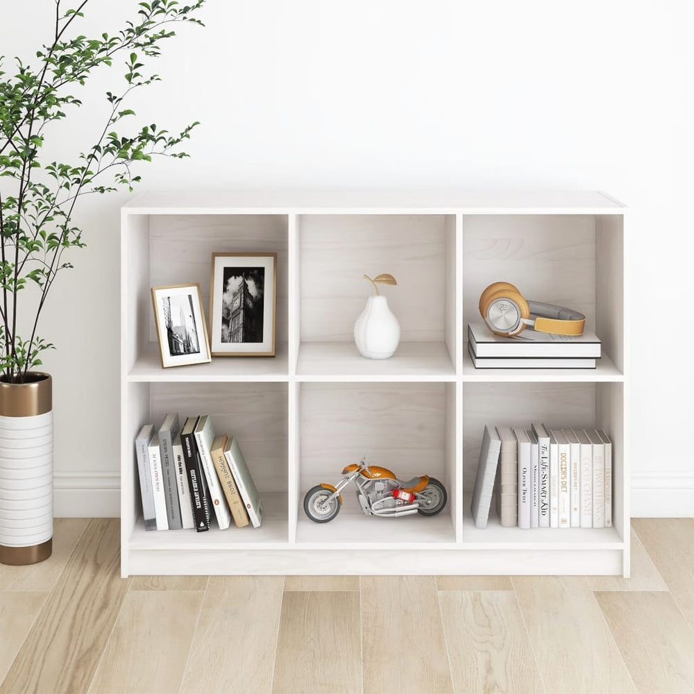Bücherregal Weiß Massivholz Kiefer 104 cm