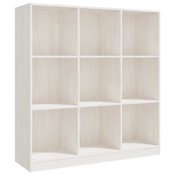 Weißes Kiefer Bücherregal Raumteiler 104x110 cm