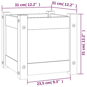 2er Set Pflanzkübel Kiefer 31x31x31 cm