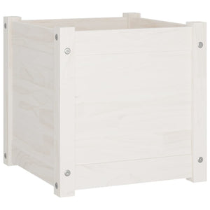 vidaXL Jardinière Blanc 40x40x40 cm Pin massif