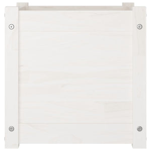 vidaXL Jardinière Blanc 40x40x40 cm Pin massif