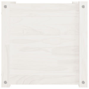 vidaXL Jardinière Blanc 40x40x40 cm Pin massif