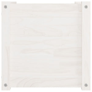 Pflanzkübel 2er Set Weiß 40x40 cm Kiefernholz