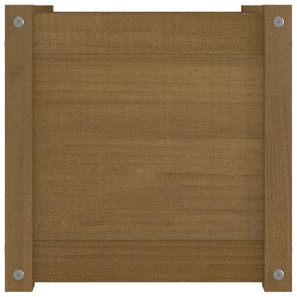 Pflanzkübel 2er Set Honigbraun 40x40cm Kiefer