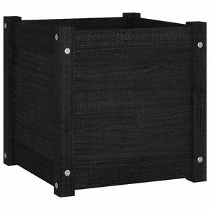 Schwarze Pflanzkübel 40x40cm, 2er Set