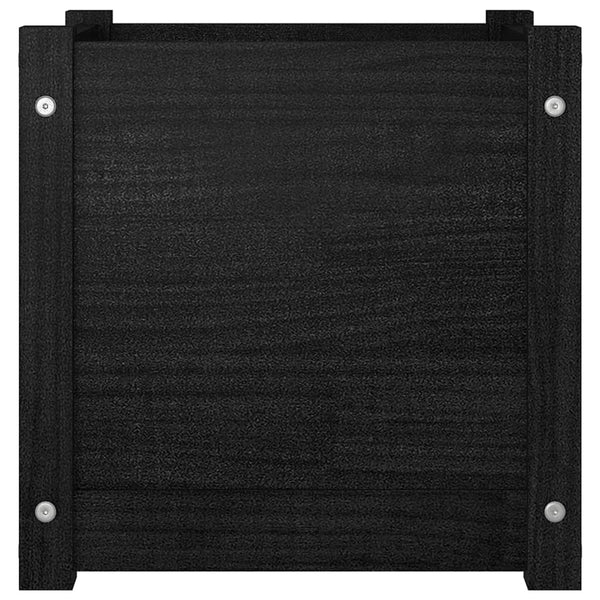 Schwarze Pflanzkübel 40x40cm, 2er Set