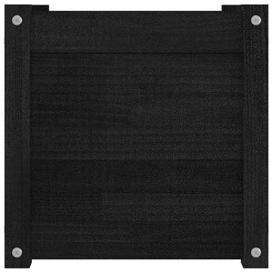 Schwarze Pflanzkübel 40x40cm, 2er Set