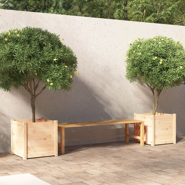 vidaXL Jardinières 2 pcs 50x50x50 cm Bois de pin massif