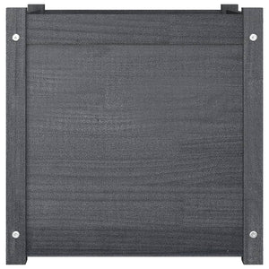 Grauer Pflanzkübel 50x50 cm Kiefer Massivholz