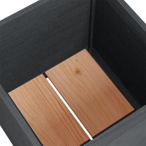 Pflanzkübel Set Grau 50x50x50cm Kiefer Massivholz