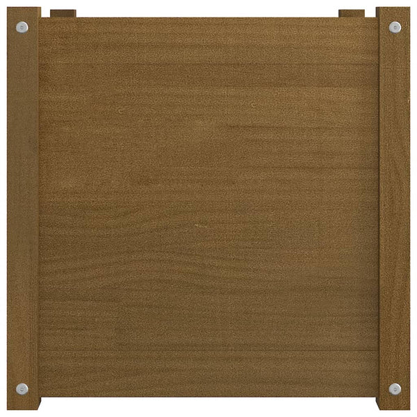 Pflanzkübel 2er Set Honigbraun 50x50x50cm