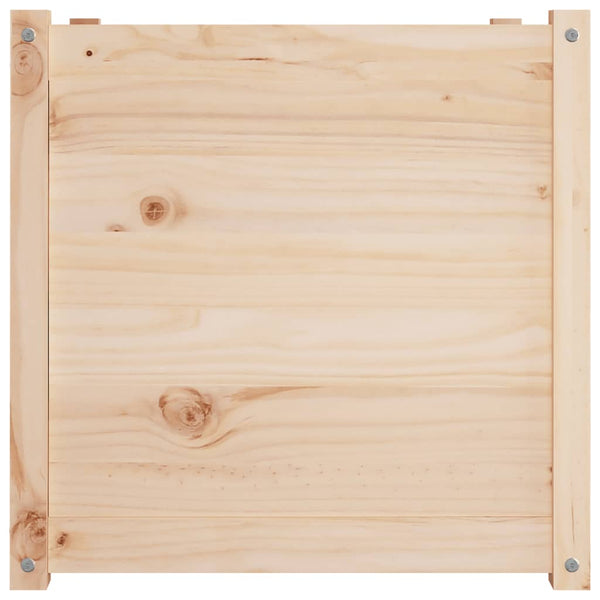 Pflanzkübel 60x60x60cm, 2er Set, Kiefer Massivholz