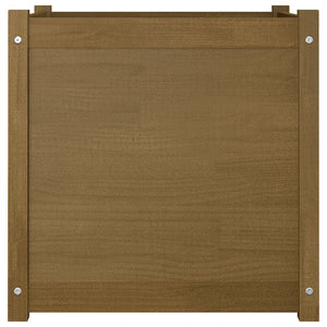 Honigbrauner Pflanzkübel 60x60x60cm Kiefer Massivholz