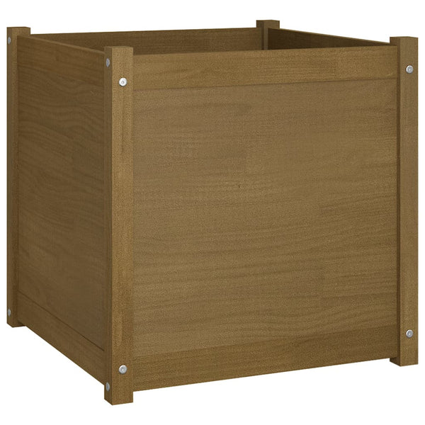 Pflanzkübel 2er Set Honigbraun 60x60x60cm