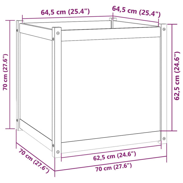 Massiver Pflanzkübel Kiefer 70x70x70 cm