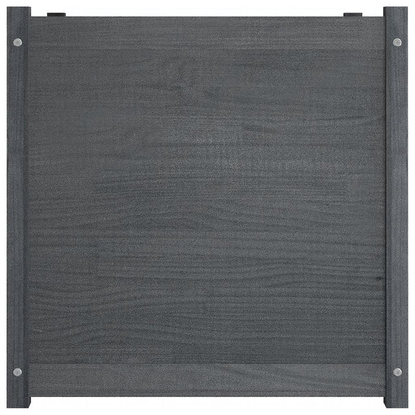 Grauer Pflanzkübel 70x70x70cm Kiefer Massivholz