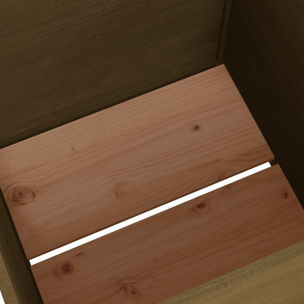 Honigbrauner Pflanzkübel 70x70x70cm Kiefer Massivholz