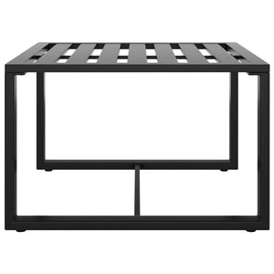 3-tlg. Garten-Sofagarnitur mit Kissen Aluminium Anthrazit