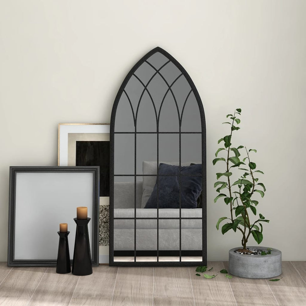 vidaXL Miroir noir 100x45 cm en fer pour l'intérieur