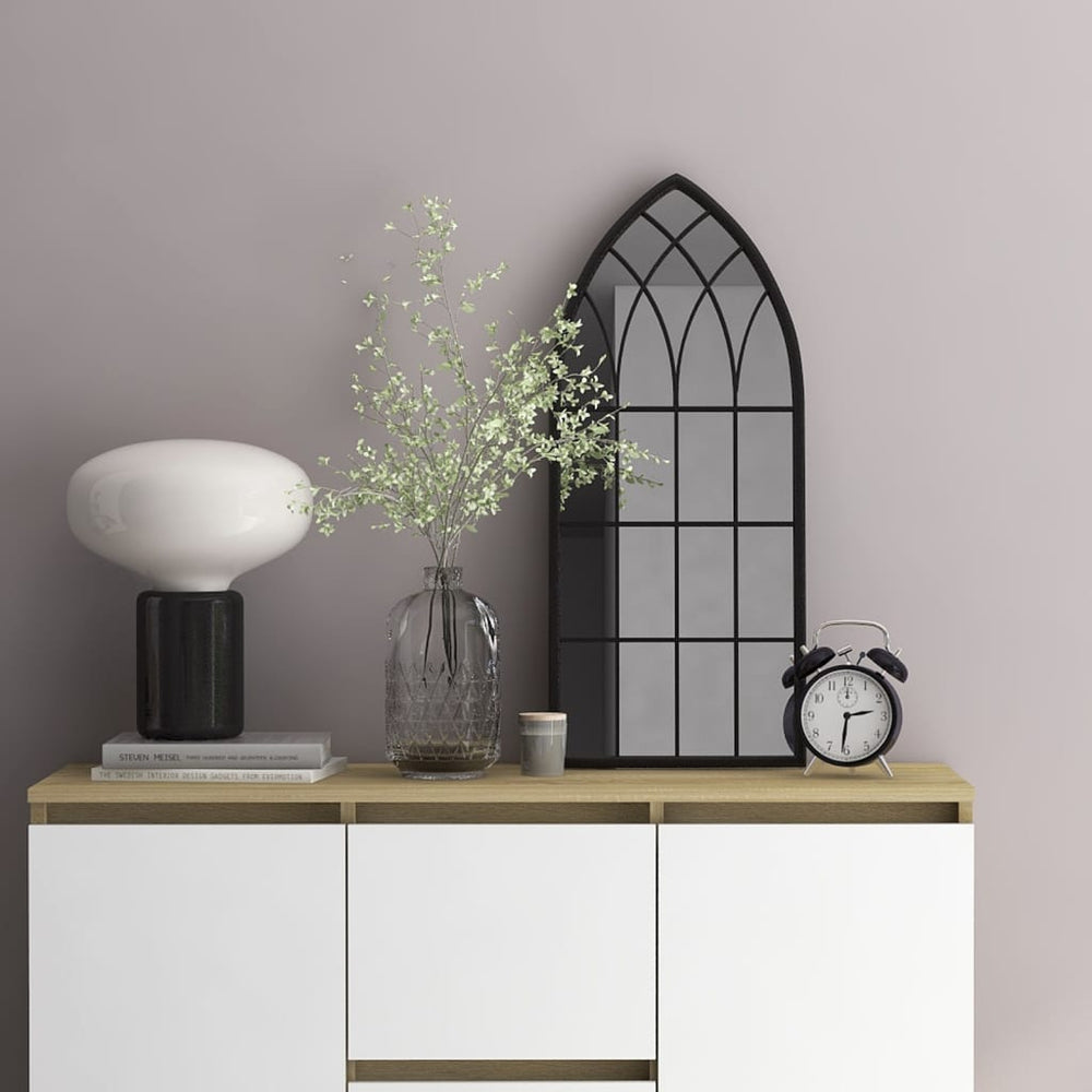 vidaXL Miroir noir 70x30 cm en fer pour l'intérieur