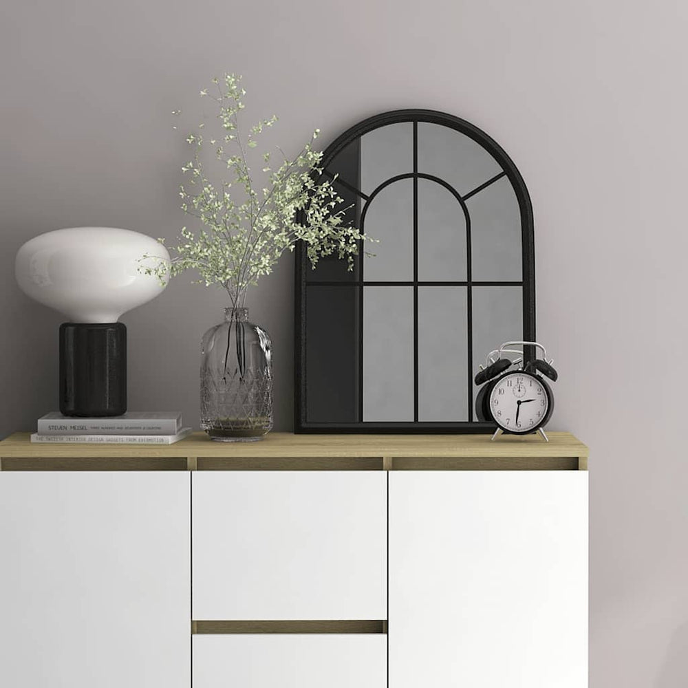 vidaXL Miroir noir 60x45 cm Fer pour intérieur