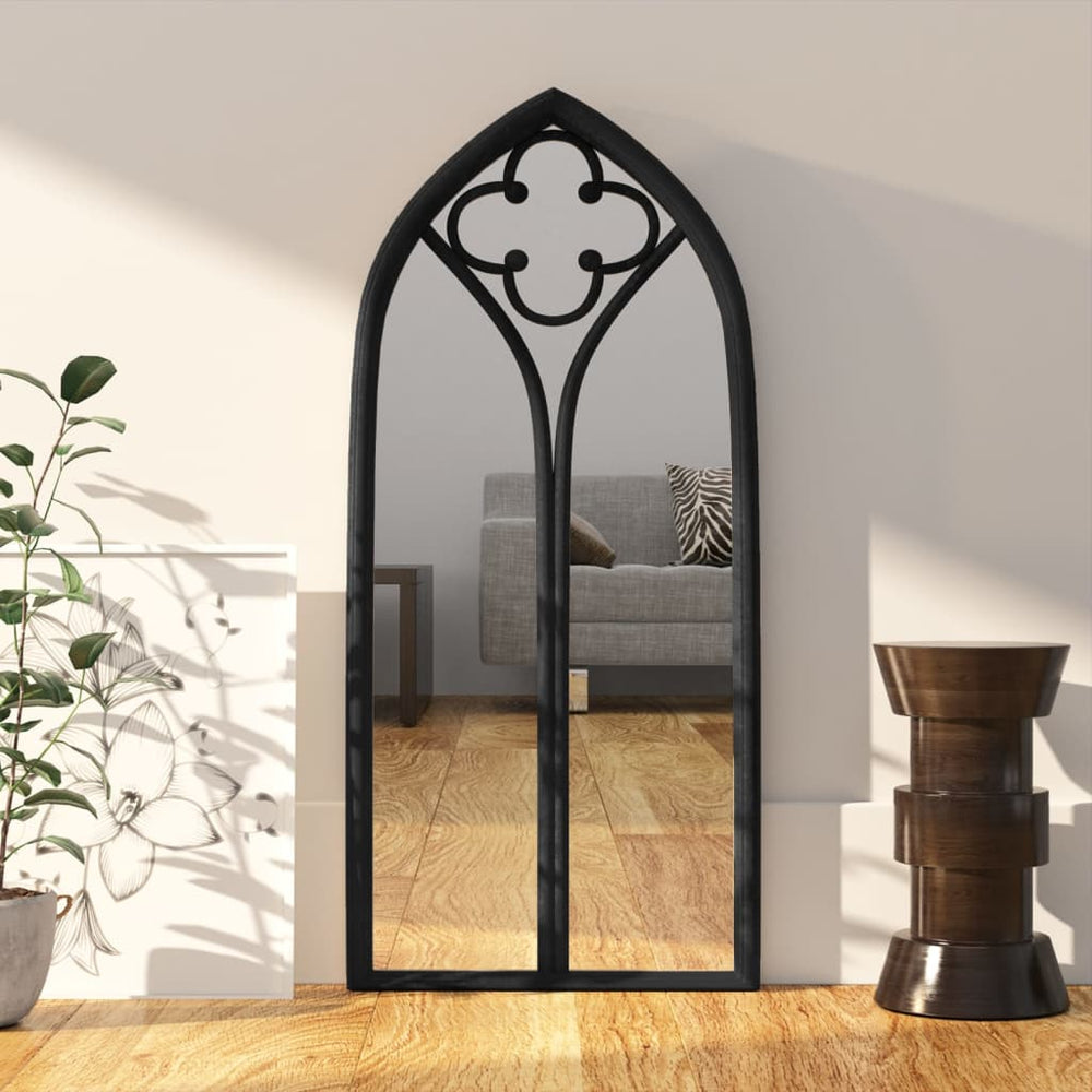 vidaXL Miroir noir 100x45 cm en fer pour l'intérieur