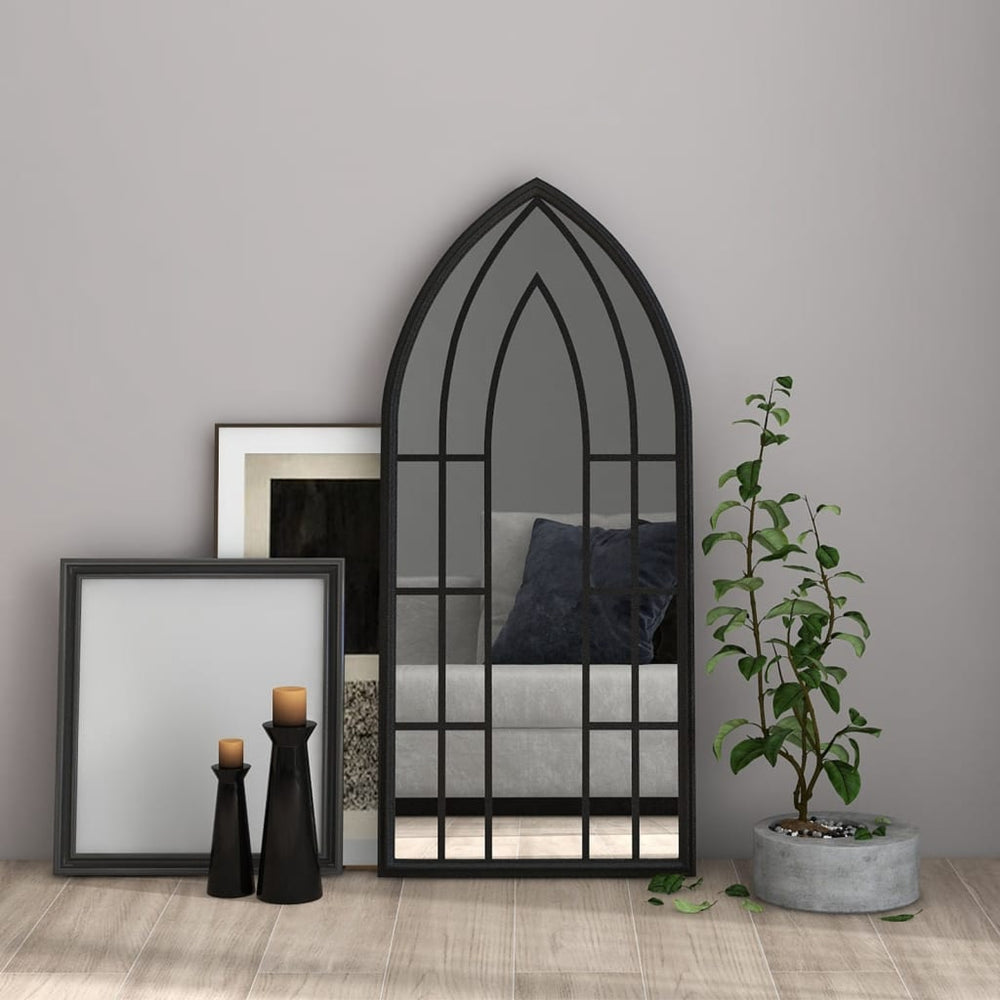 vidaXL Miroir noir 100x45 cm en fer pour l'intérieur