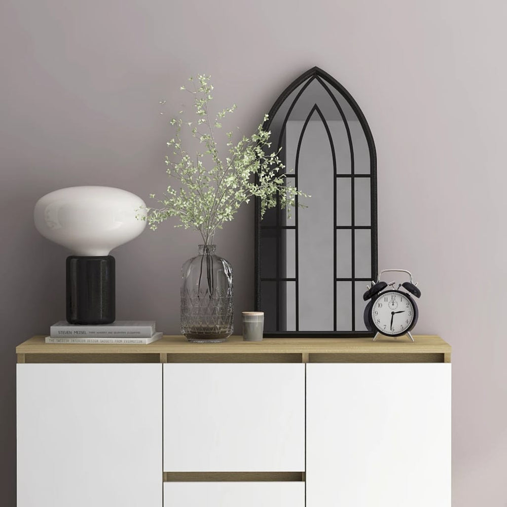 vidaXL Miroir noir 70x30 cm en fer pour l'intérieur
