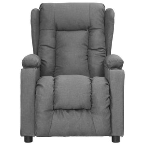vidaXL Fauteuil releveur gris clair tissu
