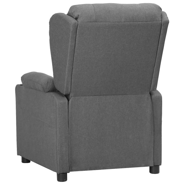 vidaXL Fauteuil releveur gris clair tissu