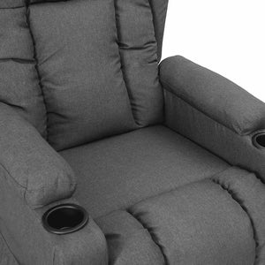 vidaXL Fauteuil releveur gris clair tissu