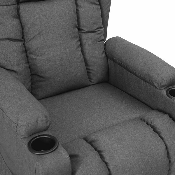 vidaXL Fauteuil releveur gris clair tissu