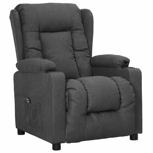 vidaXL Recliner Dark Grey Fabric