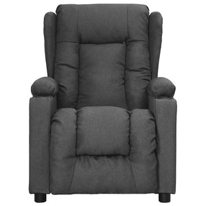 vidaXL Recliner Dark Grey Fabric