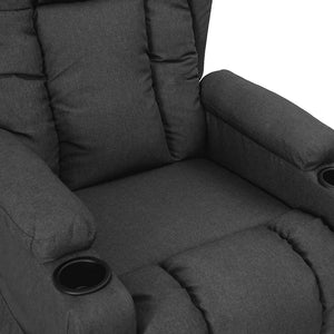 vidaXL Recliner Dark Grey Fabric