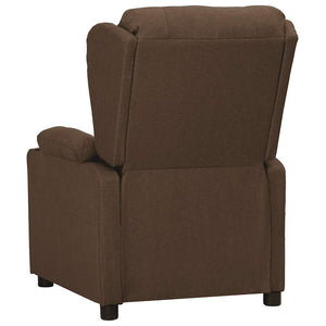 vidaXL Fauteuil releveur marron en tissu