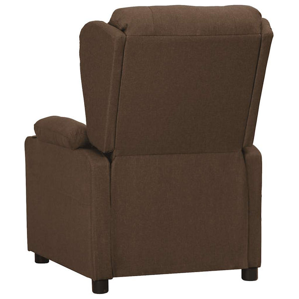 vidaXL Fauteuil releveur marron en tissu