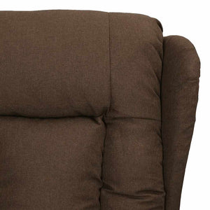 vidaXL Fauteuil releveur marron en tissu