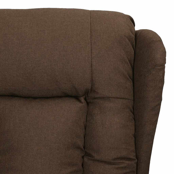 vidaXL Fauteuil releveur marron en tissu