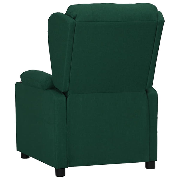 vidaXL Fauteuil releveur en tissu vert foncé