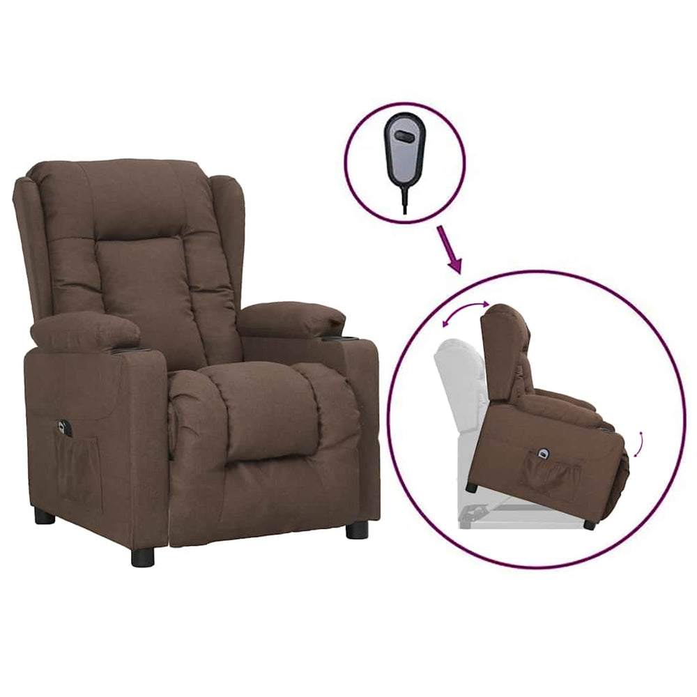 Aufstehsessel Taupe Stoff