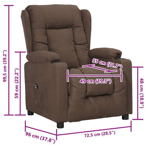 Aufstehsessel Taupe Stoff